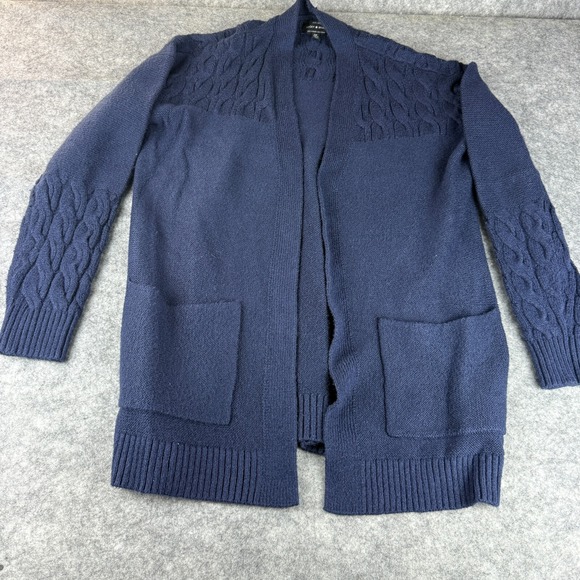 Lucky Brand Sweaters - Lucky Brand Venice Cable Knit Chunky Cardigan Sweater S American Navy Classic
